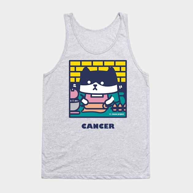 Quarantine Cat Zodiac Signs: Cancer cat Tank Top by meowproject